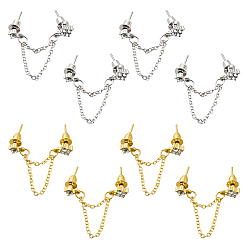 (52) Непрозрачная лаванда 4 пары 2 цветные серьги-гвоздики из цинкового сплава с кристаллами и стразами, ромб с плоской раунде, разноцветные, 35.5x6 мм, 2 пар / цвет