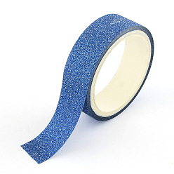 Mixed Color Glitter Powder DIY Scrapbook Decorative Paper Tapes, Self Adhesive Tapes, Mixed Color, 14.5mm, about 3m/roll, 50rolls/box, box: 250x155x50mm