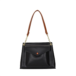 Black DIY PU Leather Lady Bag Making Kits, Shoulder Bags Kit for Beginners, Black, 25x33x9cm
