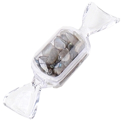 Лабрадорита Необработанный натуральный лабрадоритовый чип в пластиковых украшениях для витрины коробок для конфет, украшение из камня энергии Рейки, 80 мм