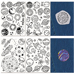 Planet Нетканые водорастворимые узоры для вышивки, смыть стабилизатор вышивки, бумага для вышивки «наклей и сшей», планета, 297x210 ттт, 4 шт / комплект