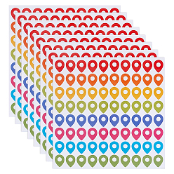 Mixed Color PVC Landmark Sign Stickers, Mixed Color, 260x258x0.3mm