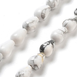 Говлит Природные Говлит бисер нитей, слеза, 9x6 мм, отверстие : 1.2 мм, около 44 шт / нитка, 15.75'' (40 см)