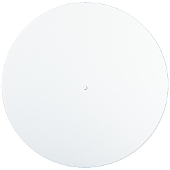 White Acrylic CD Pads, Flat Round, White, 300x2.5mm, Hole: 7mm