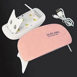 Pink 6 w пластиковая переносная сушилка для ногтей, светодиодная лампа UV для лечения гвоздя, гель-лак быстросохнущий, поддержка usb charge, розовые, 13x6x5.2 см