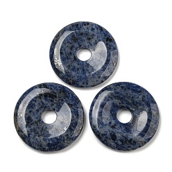 Содалитовое Природные подвески содалитом, пончики, 47x7 мм, отверстие : 10 мм