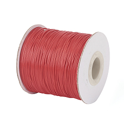 Dark Red Waxed Polyester Cord, Bead Cord, Dark Red, 0.5mm, about 169.51~174.98 Yards(155~160m)/Roll