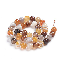 Natural Agate Natural Agate Imitation Botswana Beads Strands, Dyed & Heated, Round, 10mm, Hole: 1.4mm, about 38pcs/strand, 15.35 inch(39cm)