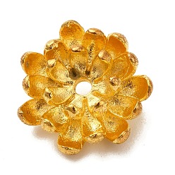 Золотой Колпачки для шариков из сплава с покрытием стойки двойного назначения, без кадмия и без свинца, цветок, золотые, 18.5x9 мм, отверстие : 1.6 мм