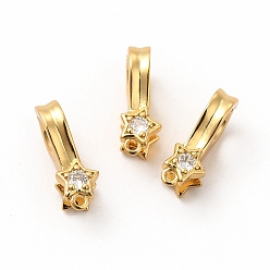 Золотой Подвески из настоящей позолоченной латуни с прозрачным кубическим цирконием, плоские круглые с амулетами лэмпворк от сглаза, без свинца и без кадмия, золотые, 18 мм, отверстие : 15x8x4x5 мм