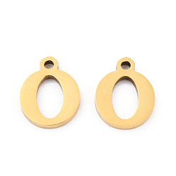 Letter O 201 прелести нержавеющей стали, алфавит, letter.o, 9x7x1 мм, отверстие : 1 мм