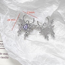 Бабочка Платинового сплава подвески, бабочка, 23x24 мм
