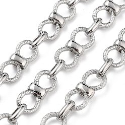 Платинированный Стойки с латунным бантом, звенья цепи, несварные, с катушкой, долговечный, без кадмия и без свинца, Реальная платина, 21x9x5 мм