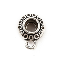 Античное Серебро Поручни из сплава в тибетском стиле, без кадмия и без свинца, античное серебро, 12x9x5 мм, отверстие : 2 мм, внутренний диаметр: 3.5 мм, Около 790 шт / 1000 г