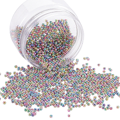 Шампанско-Желтый Акриловые имитация жемчужные бусы, без отверстия , круглые, градиентная жемчужная бусина русалки, шампанское желтый, 3 мм, Около 4500 шт / коробка