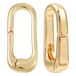 Real 14K Gold Filled 2шт. латунные пружинные кольца-затворы, овальные, real 14 k золото заполнено, 16x6.5x3.5 мм, внутренний диаметр: 11.5x3.5 мм