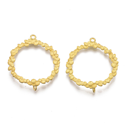 Без Покрытия Соединители латунные звенья, без никеля , кольцо с отделением, сырой (без покрытия), 36x31x2 мм, отверстие : 2 мм