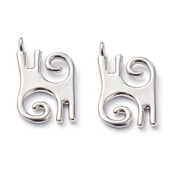 Платина Латунные подвески, долговечный, символы адинкра, платина, 17.5x10.5x1.2 мм, отверстие : 1.5 мм