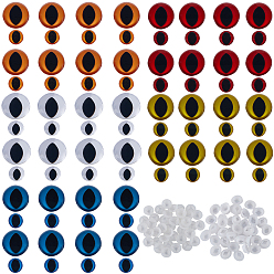 (52) Непрозрачная лаванда 80 наборы 10 стильные пластиковые кукольные глаза, ремесленные глаза, для поделок, с шайбами, вязаные игрушки и чучела животных, разноцветные, 10~18 мм, 8 наборы / стиль