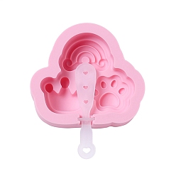 Pearl Pink Food Grade Ice Cream DIY Silicone Molds, Fondant Molds, Resin Casting Molds, for Chocolate, Candy, UV Resin & Epoxy Resin Craft Making, Pearl Pink, 101x91x27mm