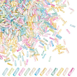 (52) Непрозрачная лаванда 1560шт. 13 цвета непрозрачные цвета стеклянные бусины-сверкающие стеклярусы, круглое отверстие, разноцветные, 6~7x2 мм, отверстие : 0.9 мм, 120 шт / цвет