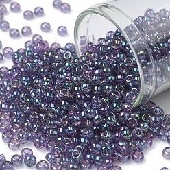 (206) Gold Luster Hydrangea TOHO 8/0 Round Beads, Japanese Seed Beads, (206) Gold Luster Hydrangea, 3mm, Hole: 1mm, about 222pcs/bottle, 10g/bottle