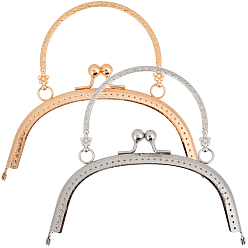 (52) Непрозрачная лаванда 2шт. 2 цвета цветок железный поцелуйчик рамка для кошелька ручка, с ручкой, для изготовления портмоне, разноцветные, 165 мм, 1 шт / цвет