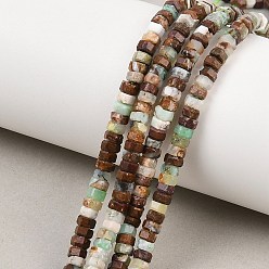 Класс AB Натуральный халцедон, граненые, шестиугольник, класса AB, 4x4x2~2.5 мм, отверстие : 0.9 мм, около 156 шт / нитка, 15.24'' (38.7 см)