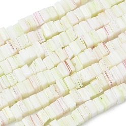 Белый Бусы лэмпворк ручной работы, кубические, белые, 4~4.5x4~4.5x2.5~3 мм, отверстие : 0.8 мм, около 149 шт / нитка, 15.75'' (40 см)