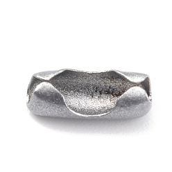 Темно-Серый Латунные соединения шаровой цепи, темно-серый, 9x3~3.5 мм, отверстие : 2.5 мм