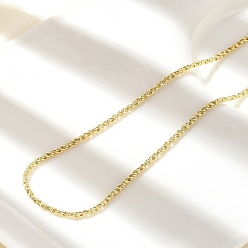 Настоящее золото 18K Латунные каната цепи ожерелья, долговечный, стойки покрытие, без свинца и без кадмия, реальный 18 k позолоченный, 17.72 дюйм (45 см)
