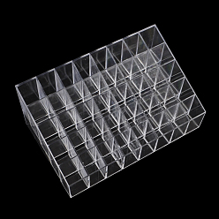 Clear Rectangle 40 Compartments Plastic Bead Storage Containers, No Covers, Clear, 11.7x18.9x8.1cm