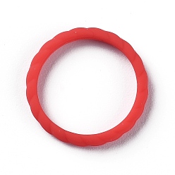 Red Silicone Finger Rings, Twist, Red, Inner Diameter: 18mm