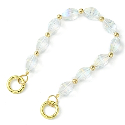 Oval Ремни для сумок из акрила и пластика ccb с бисером, с литыми пружинными кольцами, для сумки, украшение телефона, овальные, 30.3 см