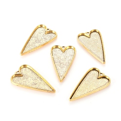 Античное Золото Тибетский стиль сплава настройки кабошон большой кулон, чашки безель с краями, без свинца, без кадмии и без никеля, сердце, античное золото , лоток : 40x25.5 мм, 53.5x30x4 мм