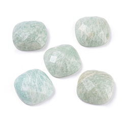 Амазонит Природные кабошонов амазонит, граненые, квадратный, 15.5x15.5x5.5 мм