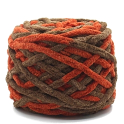 Оранжево-Красный Хлопковая пряжа, для свитера, шапки, носков, детских одеял, оранжево-красный, 7 мм