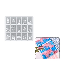 Rectangle Силиконовые формы для подвесок пищевого класса своими руками, формы для литья смолы, прямоугольные, 137x118x8 мм