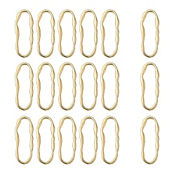 Light Gold Anneaux connecteurs en alliage, ovale, or et de lumière, 34.5x13x2.5mm, diamètre intérieur: 30.5x8 mm