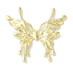 Золотой Стойки подвески обшивки сплава, без кадмия, без никеля и без свинца, бабочка, золотые, 50x53x4 мм