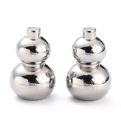 Couleur Acier Inoxydable Résistant au ternissement 304 billes en acier inoxydable, perles non percées / sans trou, calebasse, couleur inox, 12x8mm