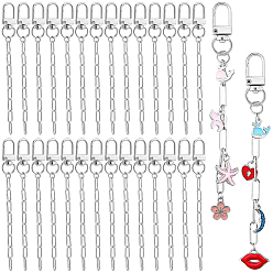 Платина 30 поворотные застежки из сплава шт., с железными цепочками, платина, 95 мм