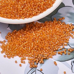 (DB1777) Оранжевый AB с Белой Подкладкой Бусины miyuki delica, цилиндр, японский бисер, 11/0, (дБ 1777) оранжевый, 1.3x1.6 мм, Отверстие: 0.8 мм, о 2000 шт / бутылка, 10 г / бутылка