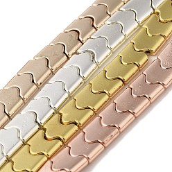 (52) Непрозрачная лаванда Гальванические нити из синтетических немагнитных гематитовых бусин, форма волны, 2-луночное, разноцветные, 8x8x3 мм, отверстие : 1 мм, около 71 шт / нитка, 15.75'' (40 см)