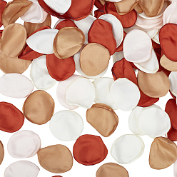 Красный 300шт. полиэстеровые искусственные лепестки роз, для свадебной вечеринки сувениры для украшения дома, красные, 35x29x0.5 мм