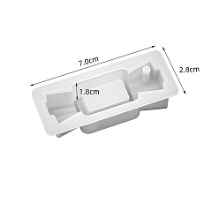 White Candy DIY Silicone Quicksand Mold, Resin Casting Molds, White, 70x28x18mm