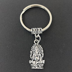 Слон Сплав брелок, серебряные, слон, 6.6x3.2 см