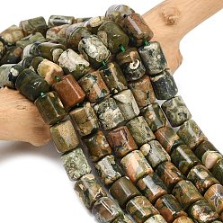 Яшма Риолит Природные риолитом яшмы бисер нитей, колонка, 12.5~13x10~10.5x10~10.5 мм, отверстие : 0.8 мм, около 31 шт / нитка, 15.63'' (39.7 см)