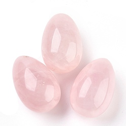 Rose Quartz Natural Rose Quartz Pendants, Easter Egg Stone, 45x30x30mm, Hole: 2.2mm