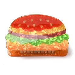 Hamberger Акриловые заколки-коготь для волос для женщин и девочек, с железной фурнитурой, гамбургер, 79x43x48 мм